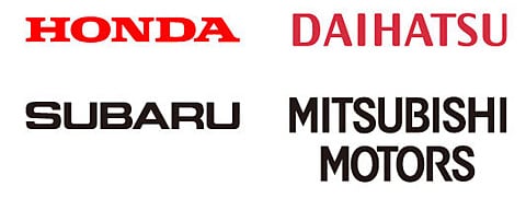 HONDA、DAIHATSU、SUBARU、MITSUBISHI MOTORS